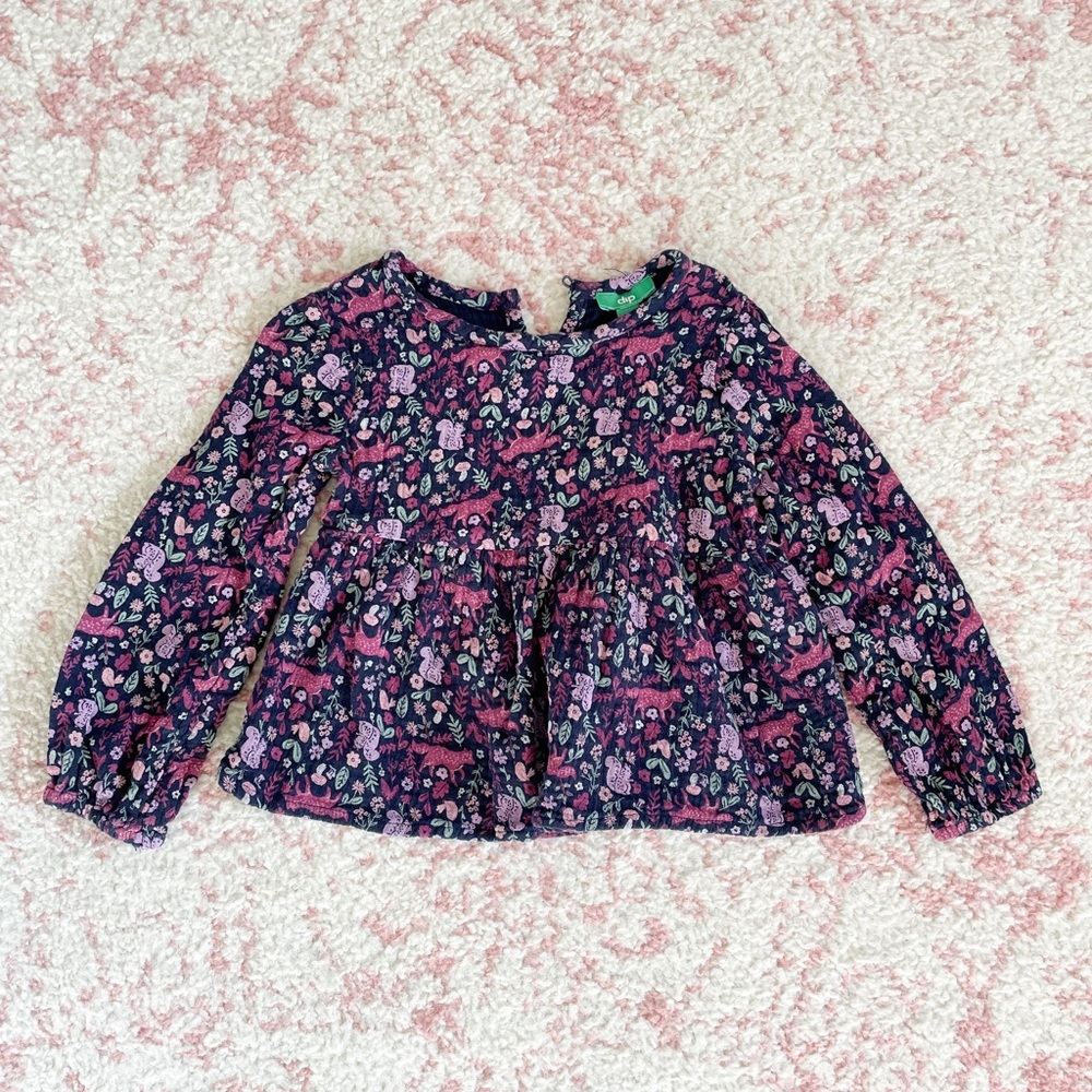 Toddler Girl Floral Fall Blouse